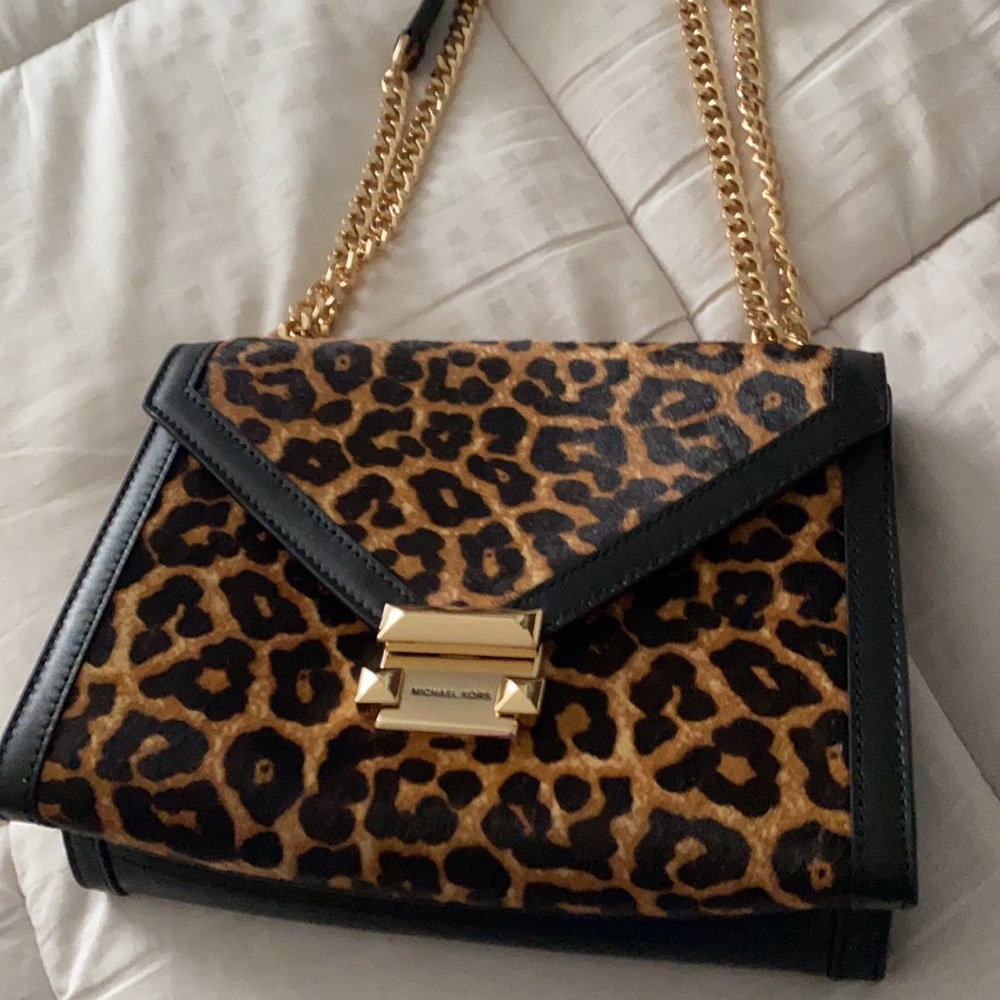 Michaels Kors Leopard Whitney Purse